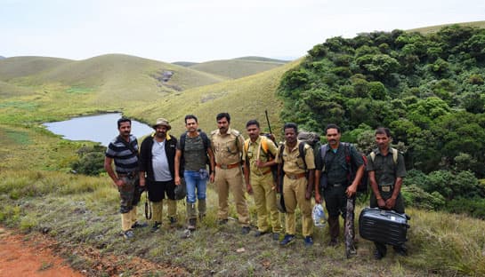 Anish Andheria at Eravikulam National Park on a survey