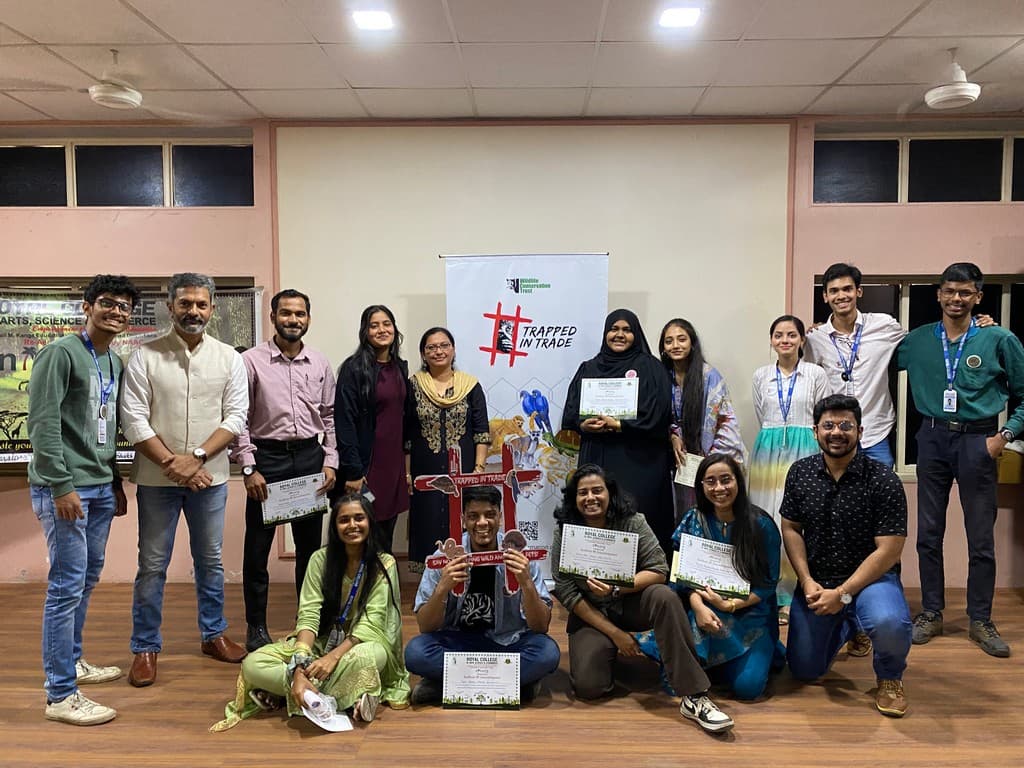 On February 4, 2023, WCT organised a talk for the zoology students of Royal College, Mumbai, in collaboration with 'Royal College Nisarg Nature Club'.