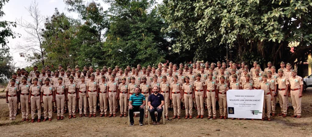 The 2020 batch of trainees at the Forest Training Institute, Jalna, with WCT’s Law Enforcement experts during a three-day workshop.