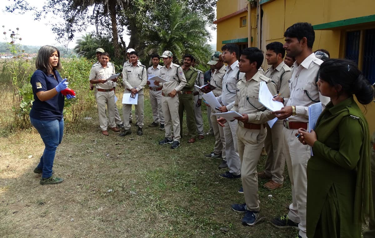 WCT wildlife forensics training session in progress.